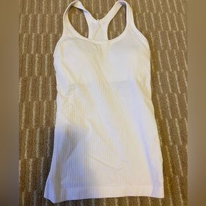Lululemon ebb to street white tank top